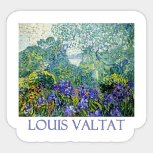 Landscape with Violet Irises by Louis Valtat Sticker